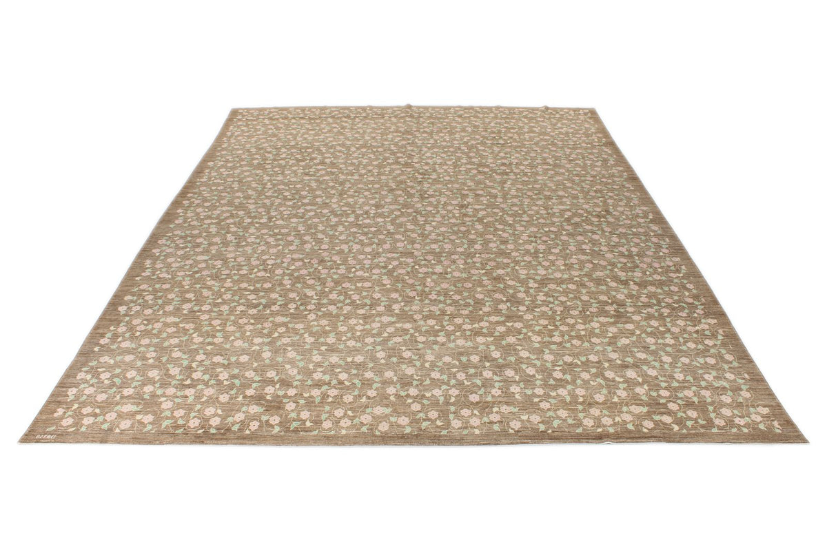 10x13 Brown and Multicolor Modern Contemporary Rug
