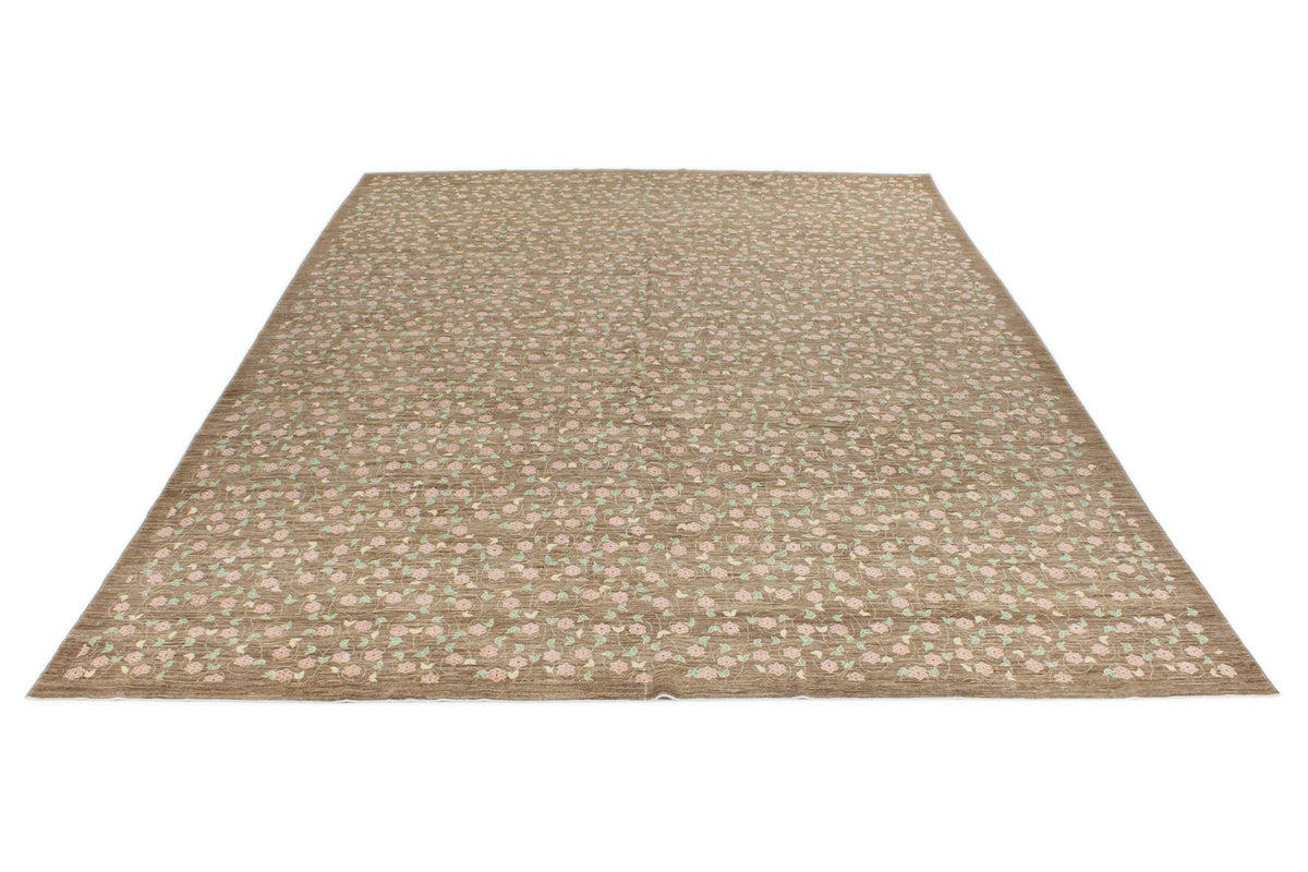 10x13 Brown and Multicolor Modern Contemporary Rug