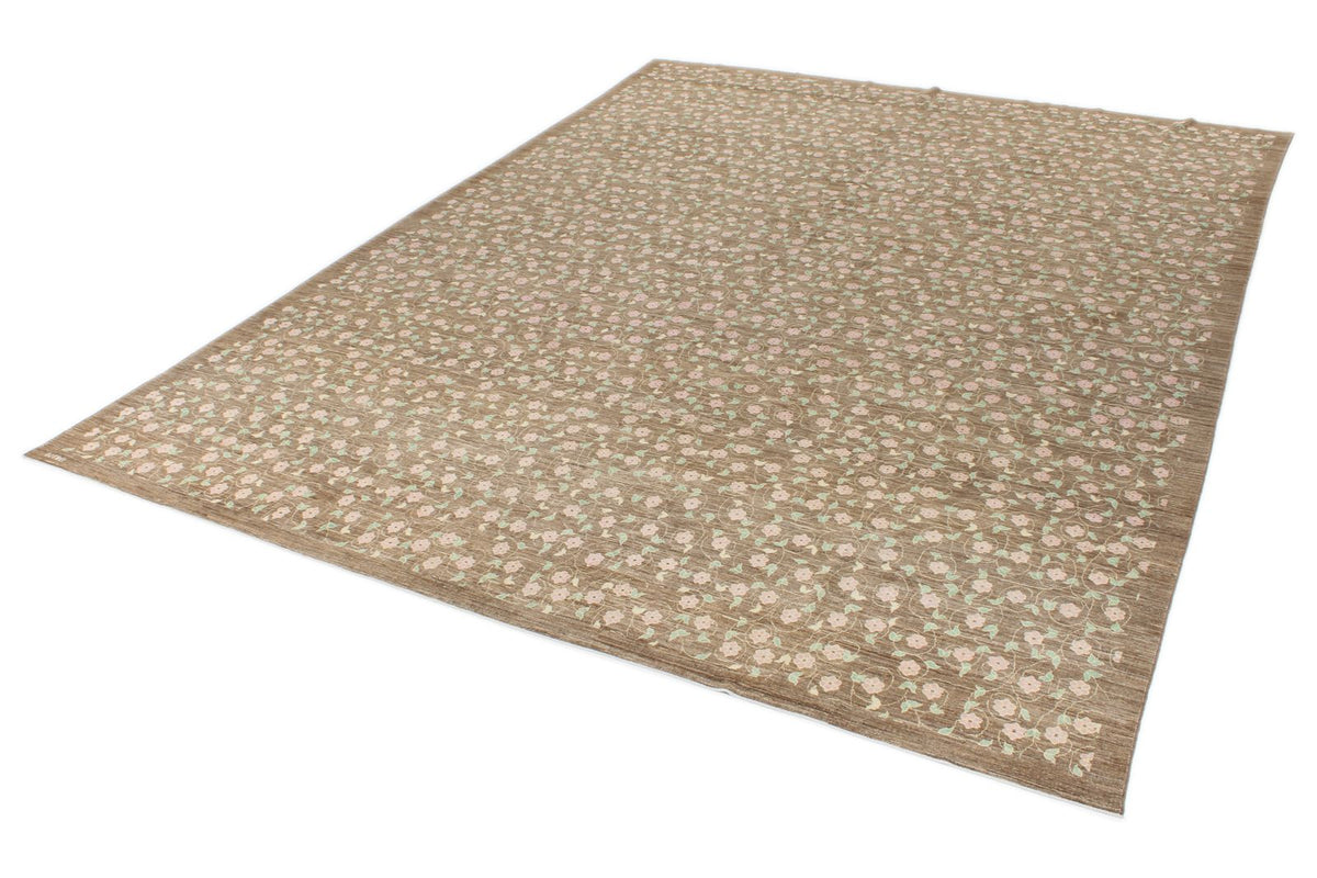10x13 Brown and Multicolor Modern Contemporary Rug