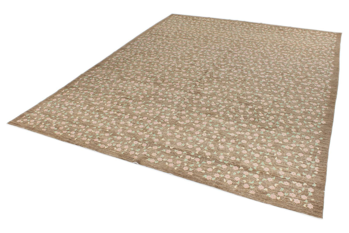 10x13 Brown and Multicolor Modern Contemporary Rug