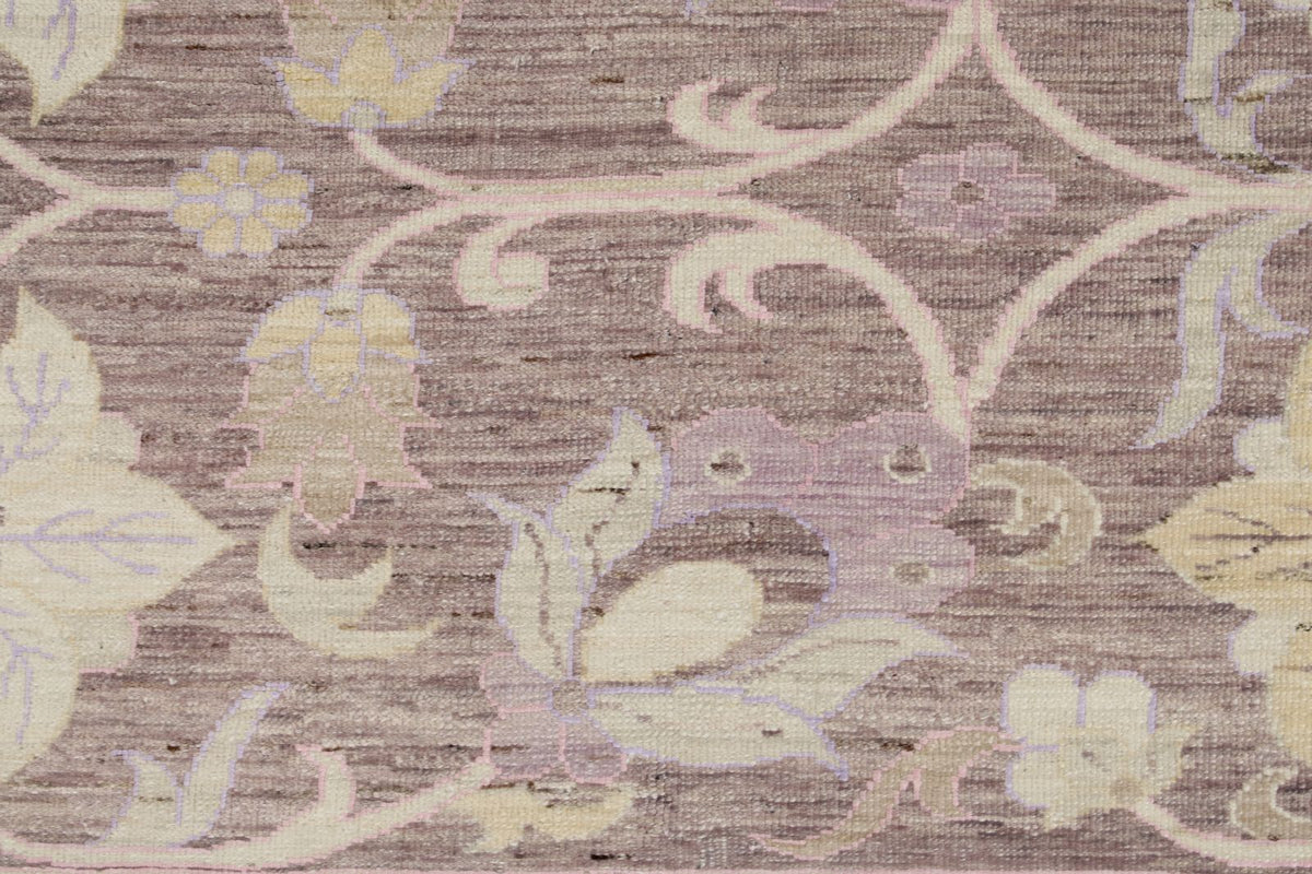 4x20 Light Brown and Ivory Oushak Runner