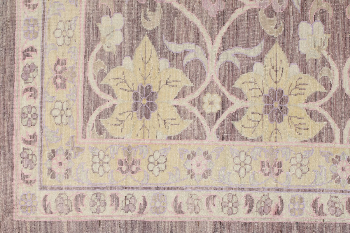 4x20 Light Brown and Ivory Oushak Runner