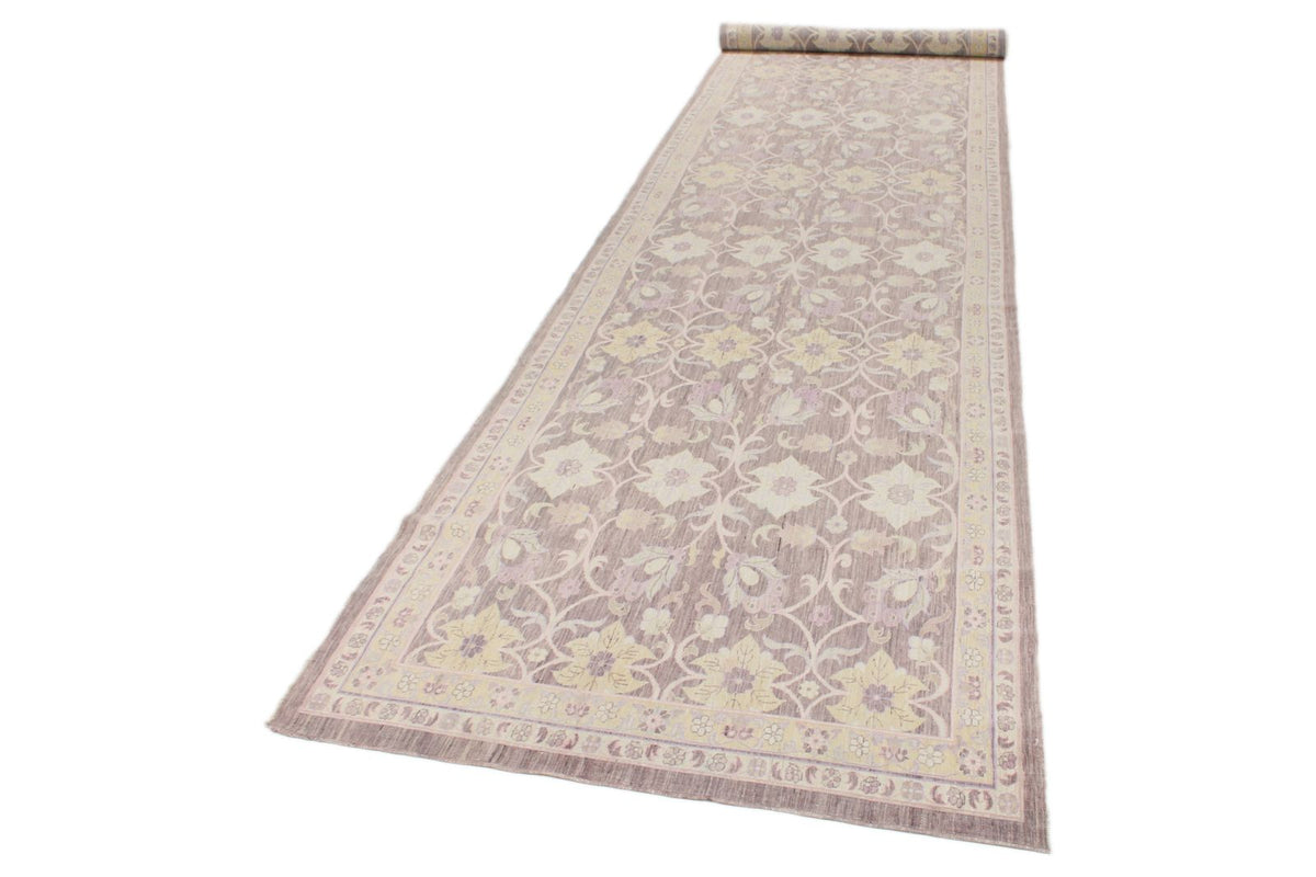 4x20 Light Brown and Ivory Oushak Runner