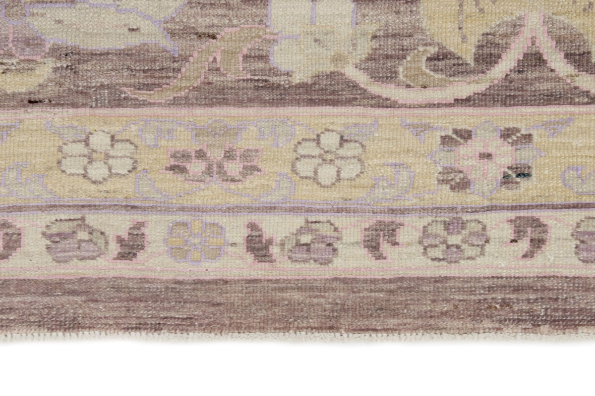 4x20 Light Brown and Ivory Oushak Runner