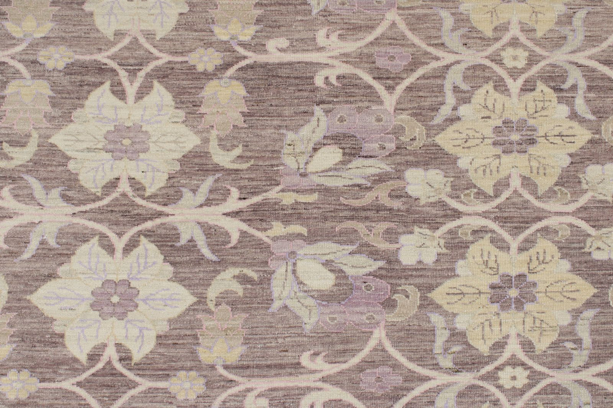 4x20 Light Brown and Ivory Oushak Runner