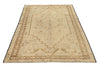 4x7 Green and Ivory Turkish Tribal Rug