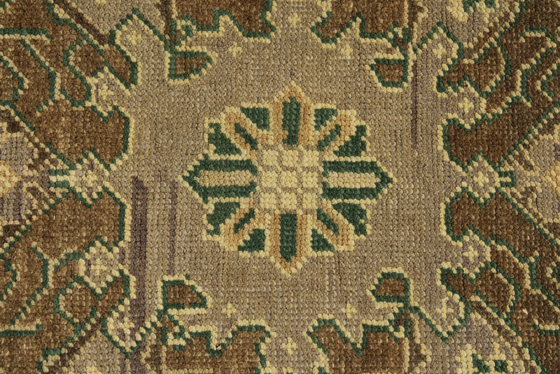 3x7 Brown and Ivory Turkish Tribal Runner