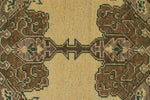 3x7 Brown and Ivory Turkish Tribal Runner