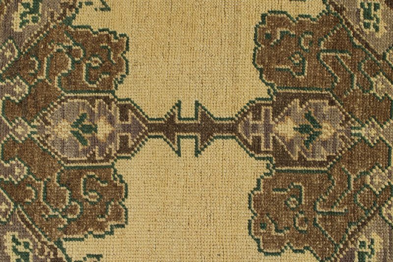 3x7 Brown and Ivory Turkish Tribal Runner