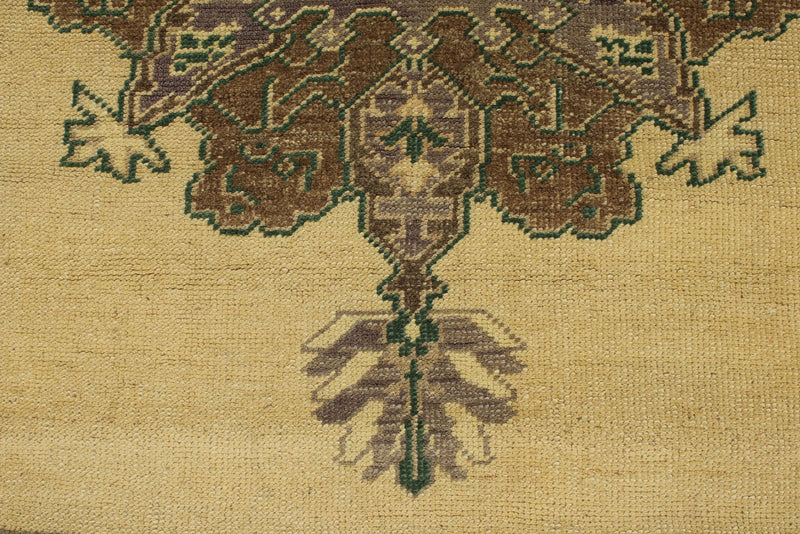 3x7 Brown and Ivory Turkish Tribal Runner