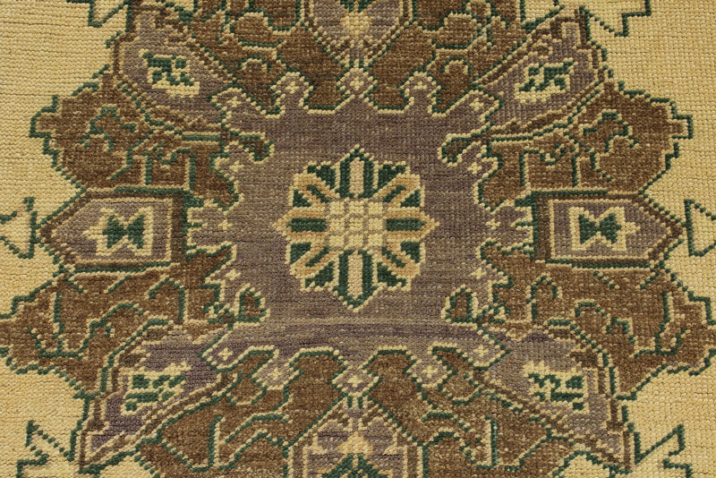 3x7 Brown and Ivory Turkish Tribal Runner