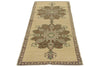 3x7 Brown and Ivory Turkish Tribal Runner