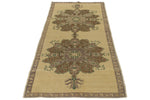 3x7 Brown and Ivory Turkish Tribal Runner