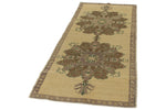 3x7 Brown and Ivory Turkish Tribal Runner