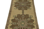 3x7 Brown and Ivory Turkish Tribal Runner