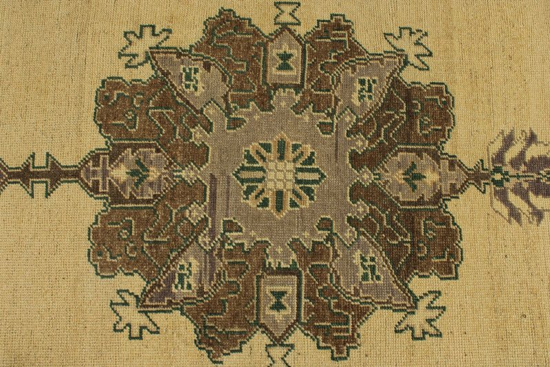 3x7 Brown and Ivory Turkish Tribal Runner