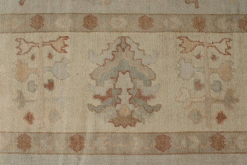 12x17 Blue and Beige Turkish Oushak Rug