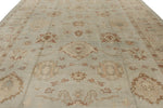 12x17 Blue and Beige Turkish Oushak Rug