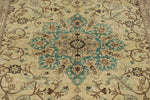6x10 Ivory and Brown Turkish Traditional Rug