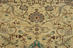 6x10 Ivory and Brown Turkish Traditional Rug