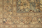 6x10 Ivory and Brown Turkish Traditional Rug