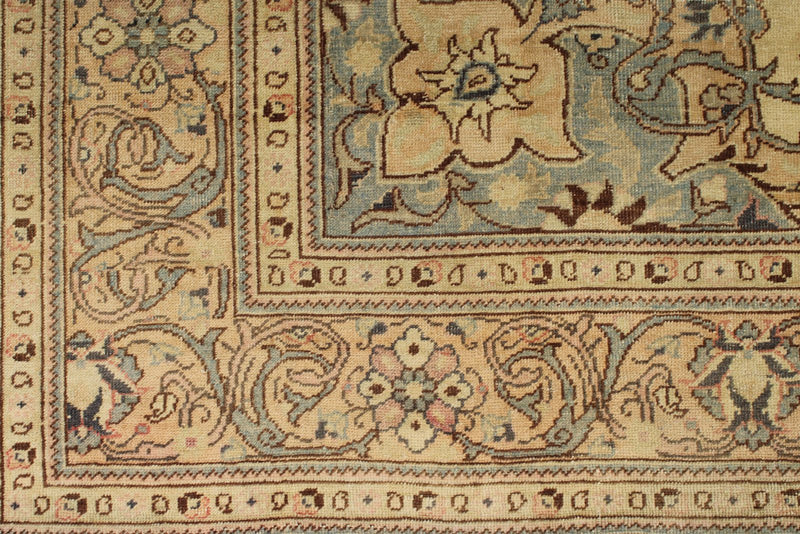6x10 Ivory and Brown Turkish Traditional Rug
