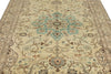 6x10 Ivory and Brown Turkish Traditional Rug