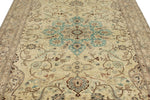 6x10 Ivory and Brown Turkish Traditional Rug