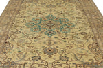 6x10 Ivory and Brown Turkish Traditional Rug