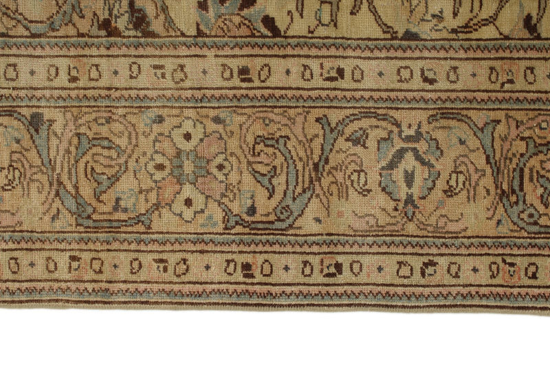 6x10 Ivory and Brown Turkish Traditional Rug