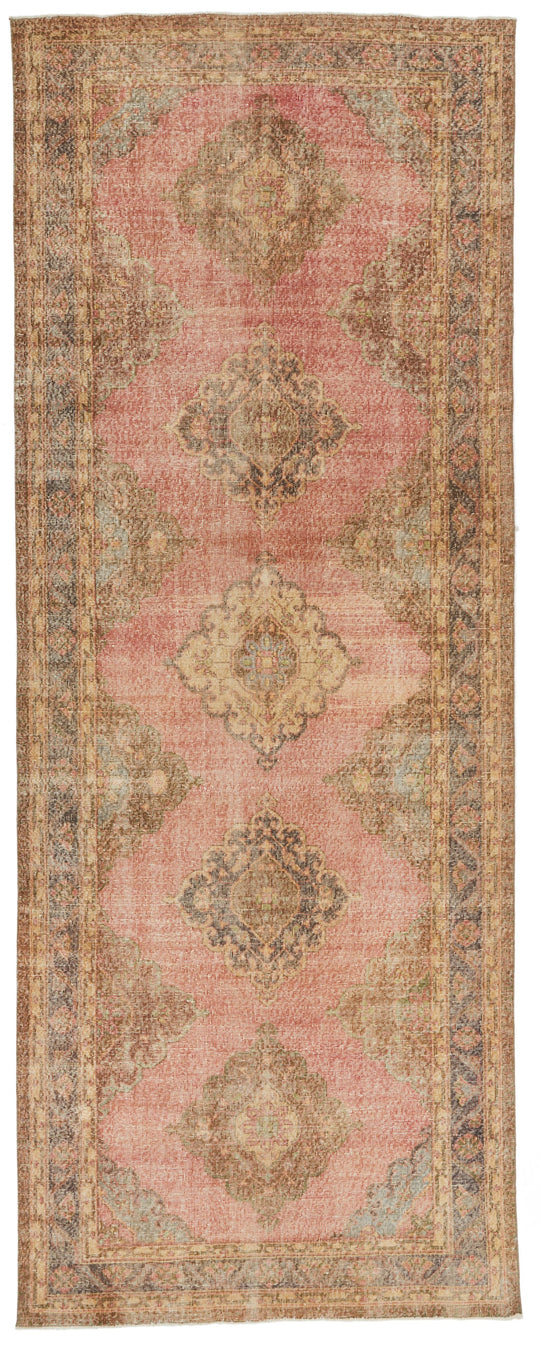 5x12 Red and Brown Turkish Tribal Runner