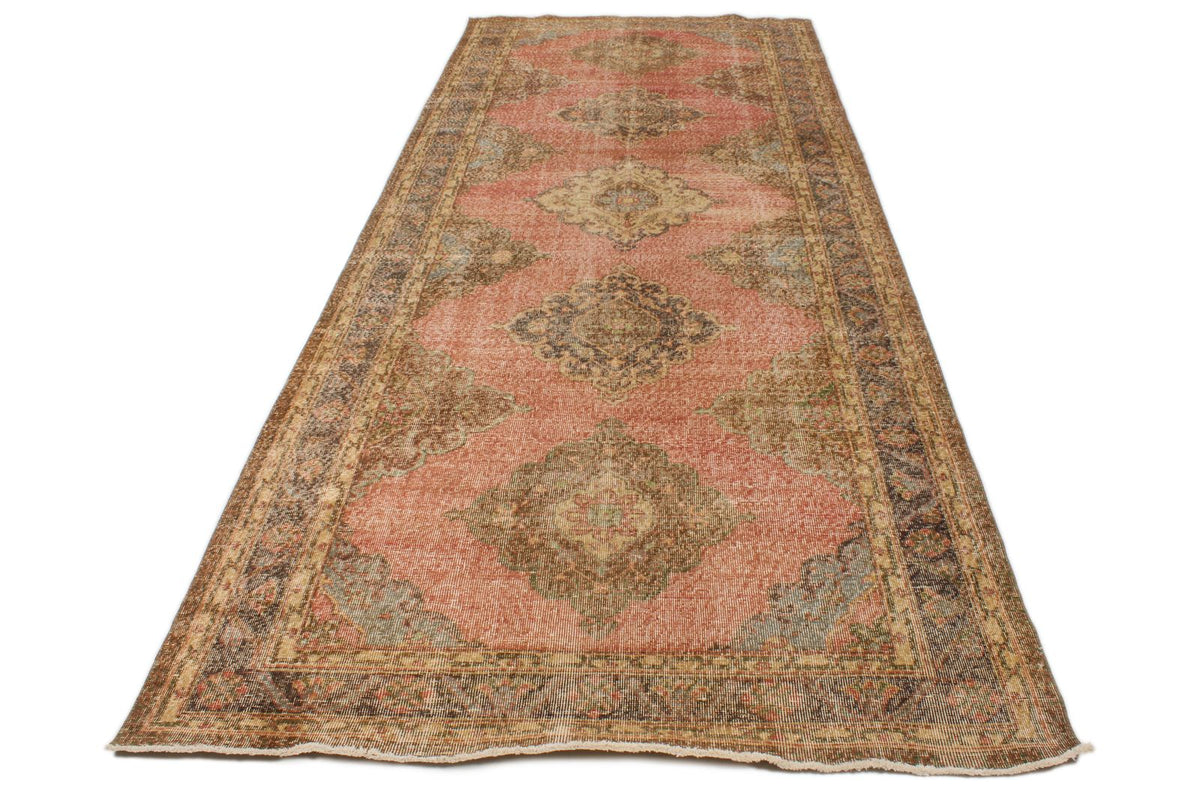 5x12 Red and Brown Turkish Tribal Runner