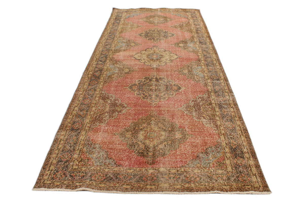 5x12 Red and Brown Turkish Tribal Runner
