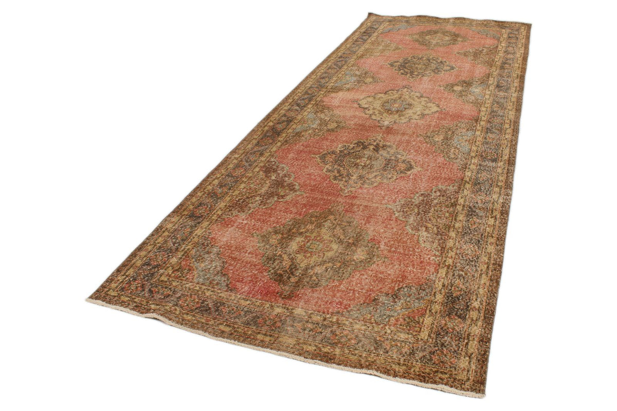 5x12 Red and Brown Turkish Tribal Runner