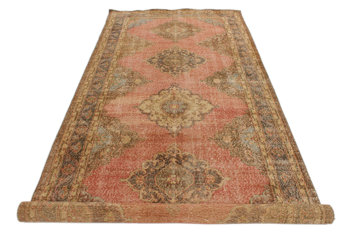 5x12 Red and Brown Turkish Tribal Runner