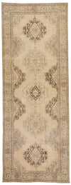 5x13 Ivory and Blue Turkish Tribal Runner