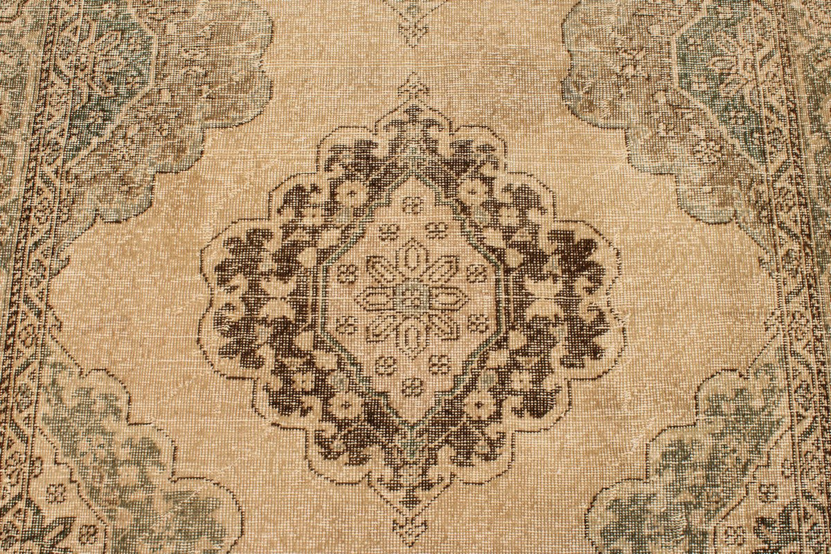 5x13 Ivory and Blue Turkish Tribal Runner
