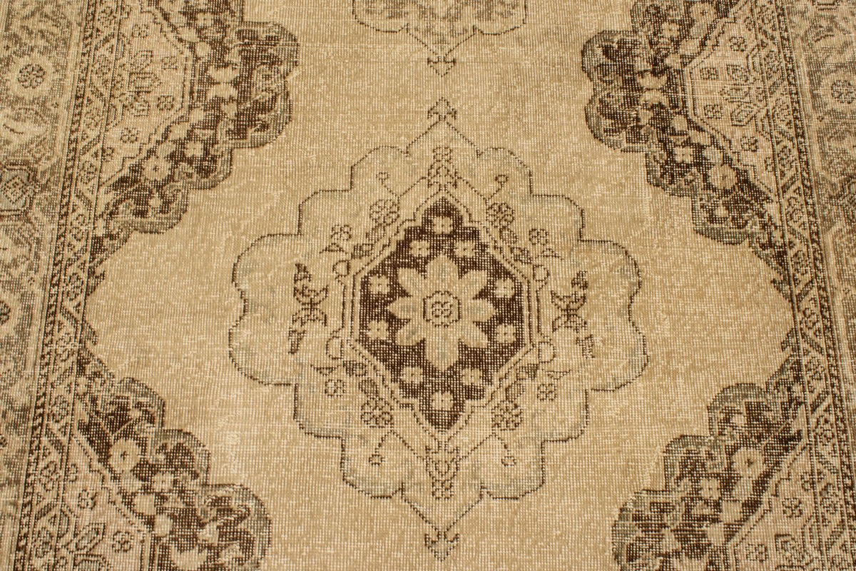 5x13 Ivory and Blue Turkish Tribal Runner