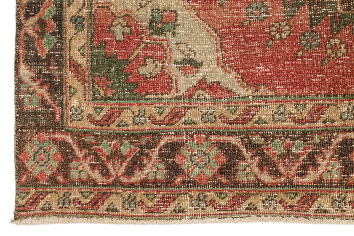 4x12 Brown and Pink Turkish Tribal Runner