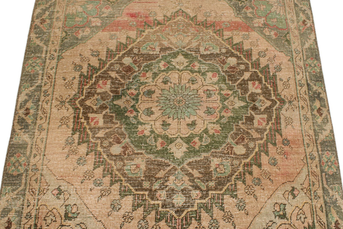 4x12 Brown and Pink Turkish Tribal Runner