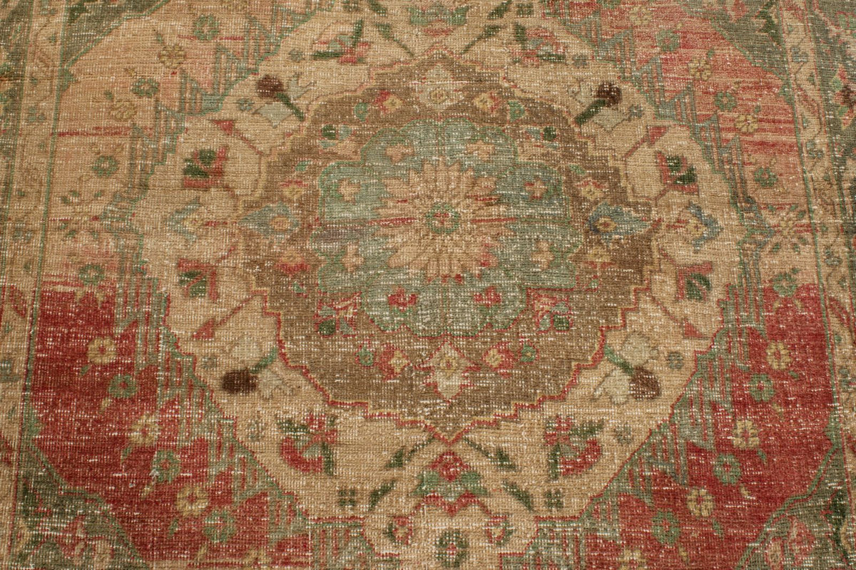 4x12 Brown and Pink Turkish Tribal Runner