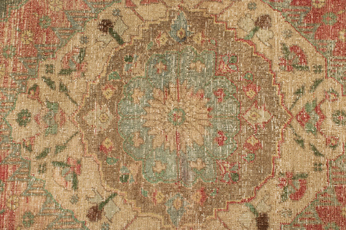 4x12 Brown and Pink Turkish Tribal Runner