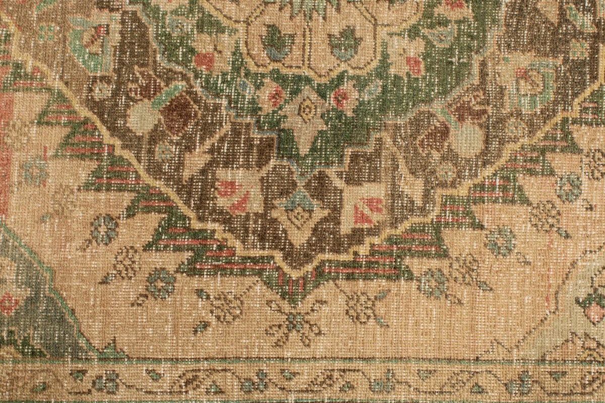 4x12 Brown and Pink Turkish Tribal Runner