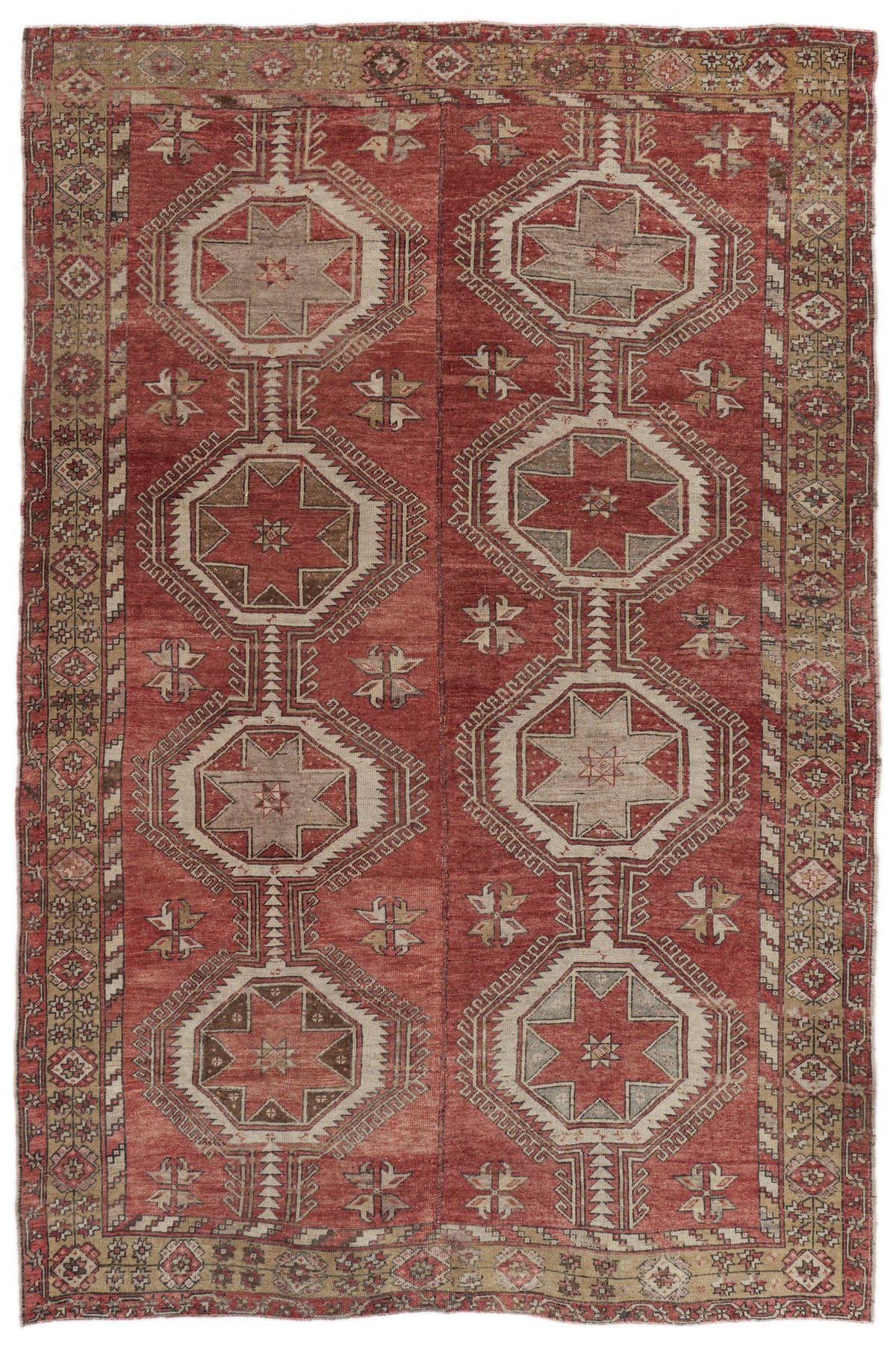 8x13 Red and Multicolor Turkish Tribal Rug