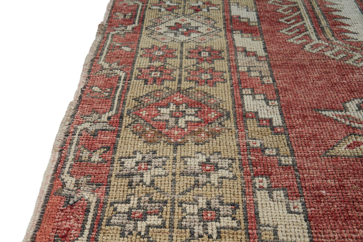 8x13 Red and Multicolor Turkish Tribal Rug
