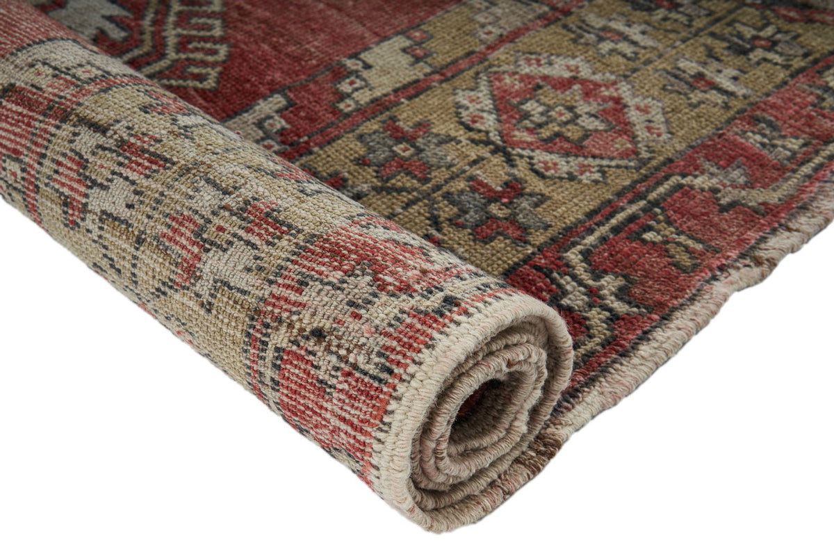 8x13 Red and Multicolor Turkish Tribal Rug