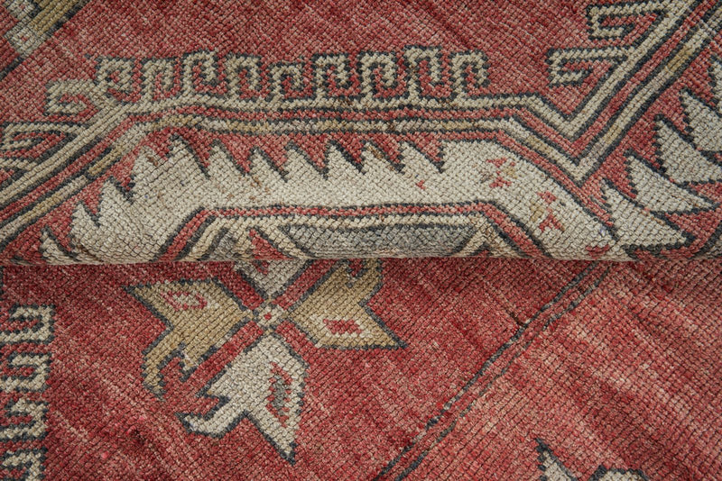 8x13 Red and Multicolor Turkish Tribal Rug