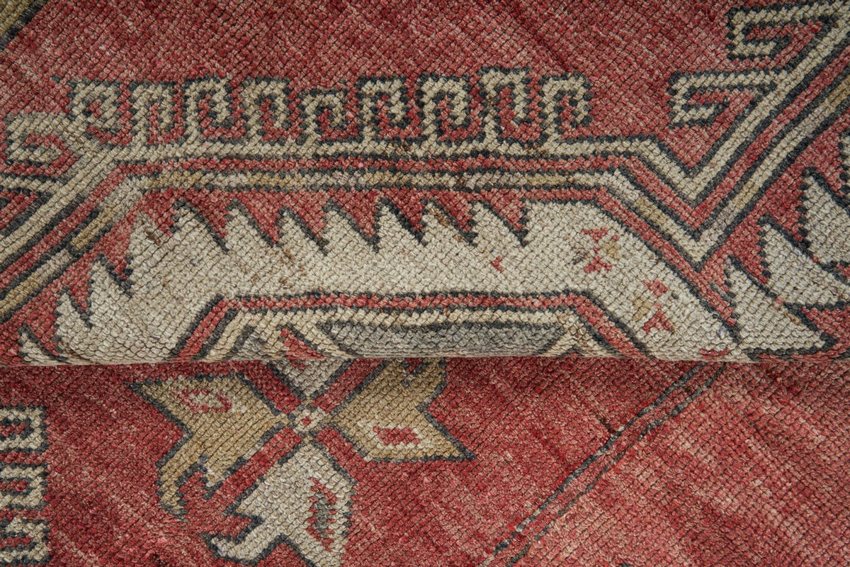 8x13 Red and Multicolor Turkish Tribal Rug