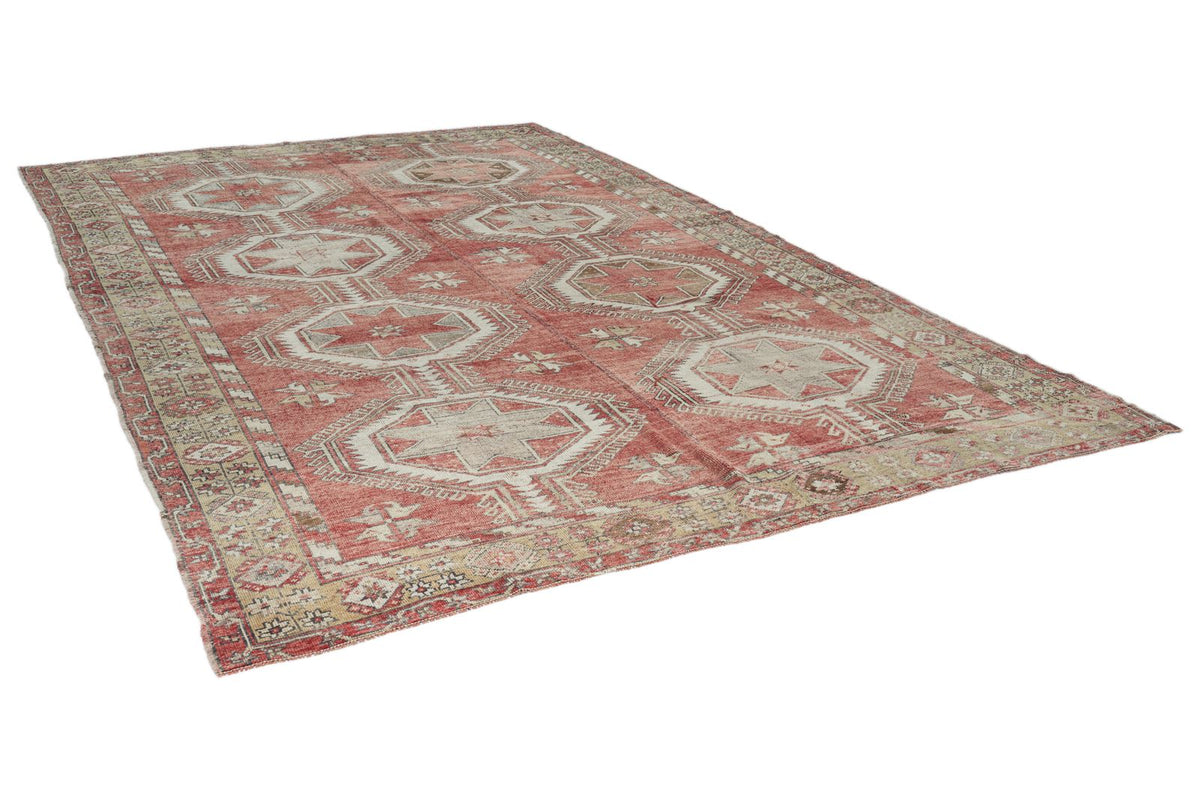 8x13 Red and Multicolor Turkish Tribal Rug