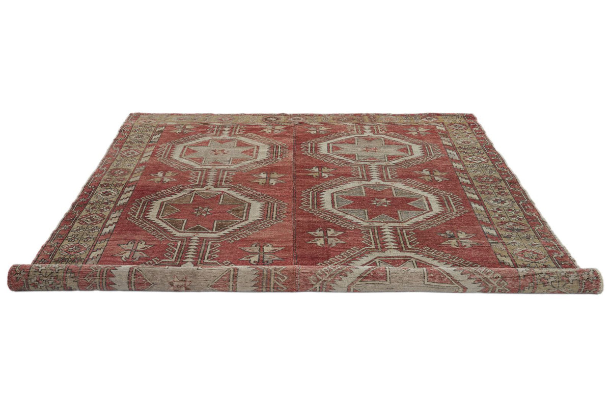 8x13 Red and Multicolor Turkish Tribal Rug
